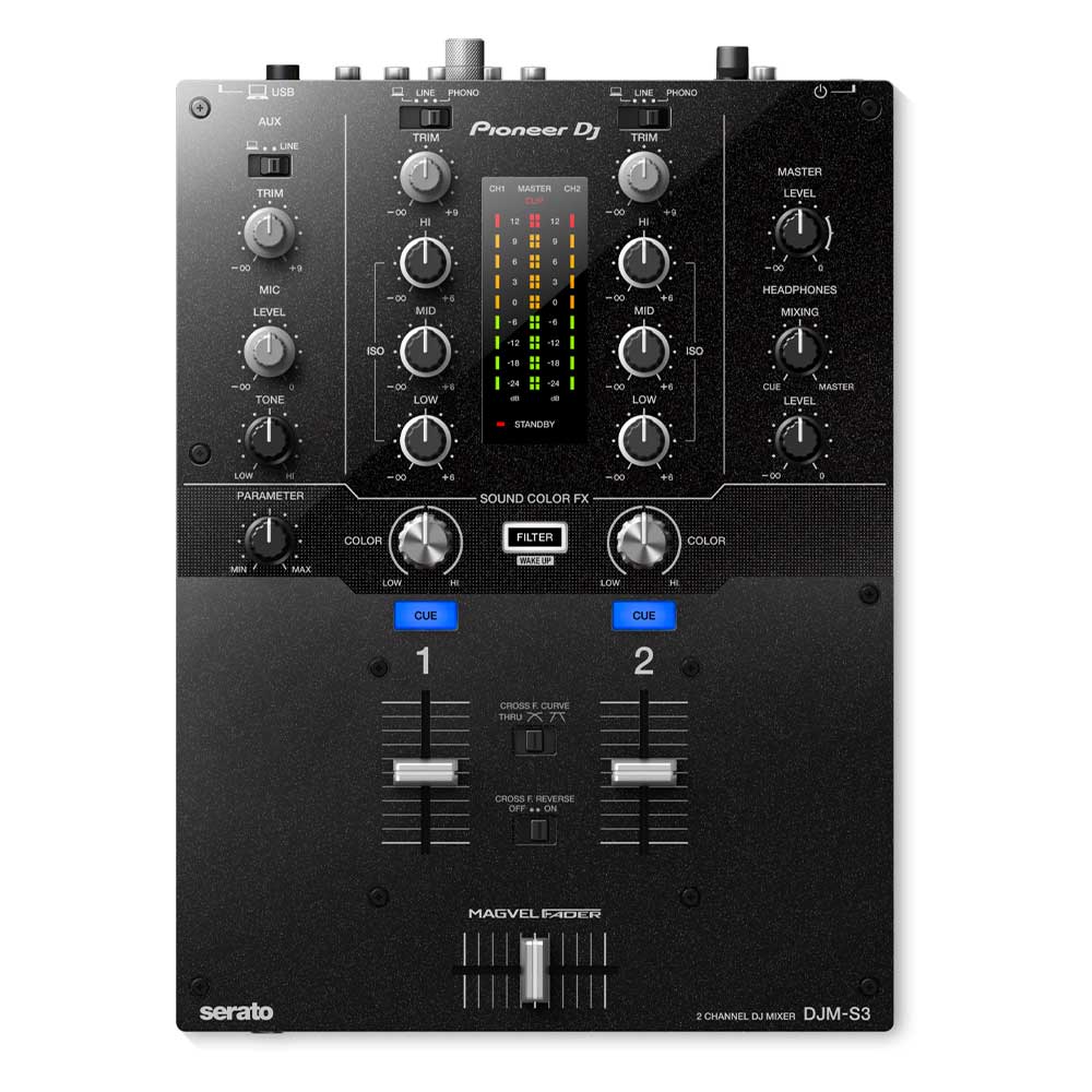 Pioneer DJMS3 2Channel Mixer for Serato DJ Pro Frontline Audio