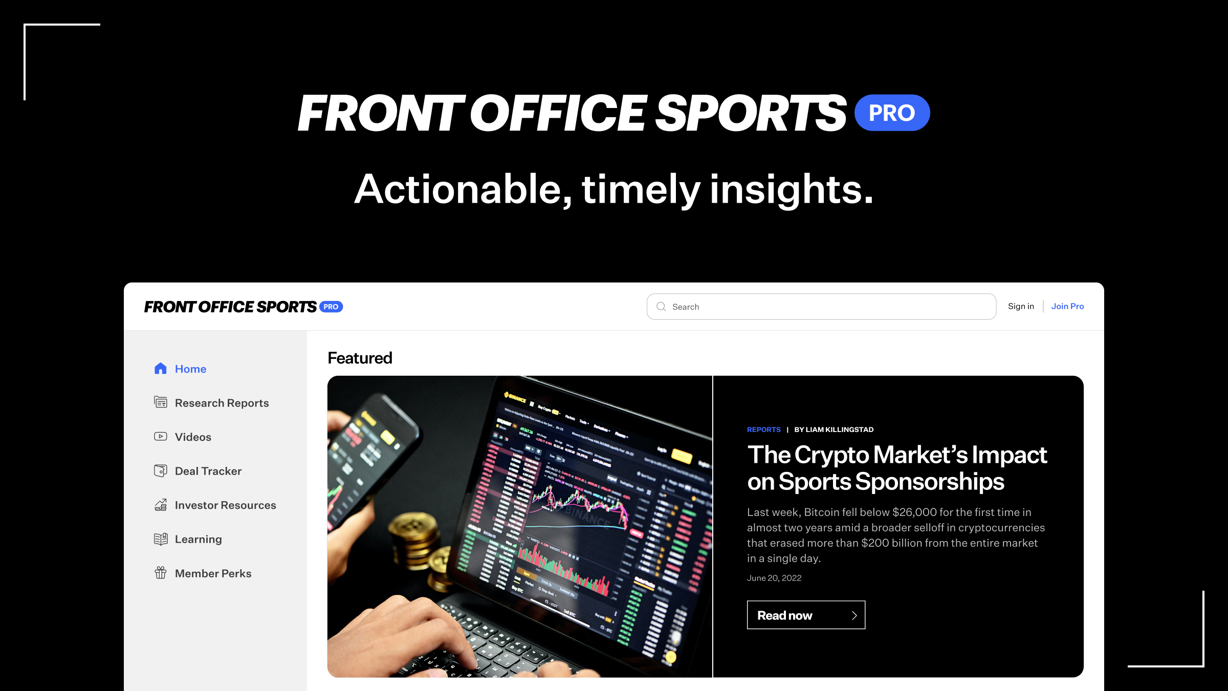 Pro College Front Office Sports