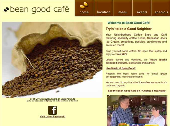 Bean Good Cafe Front of the Line Design