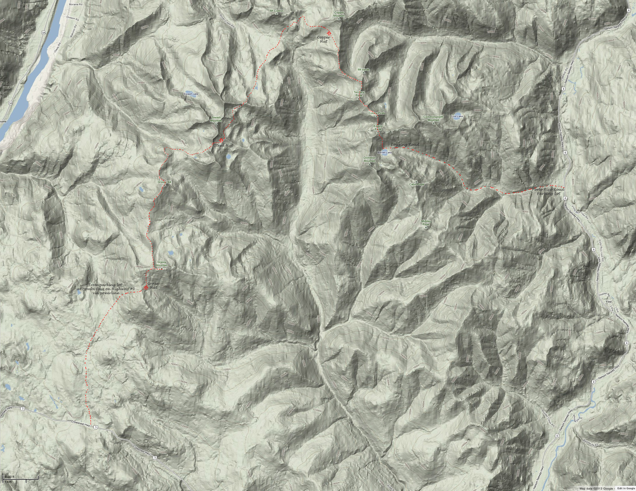 Bonnington Ski Traverse, March 2013 Frontrange Imaging