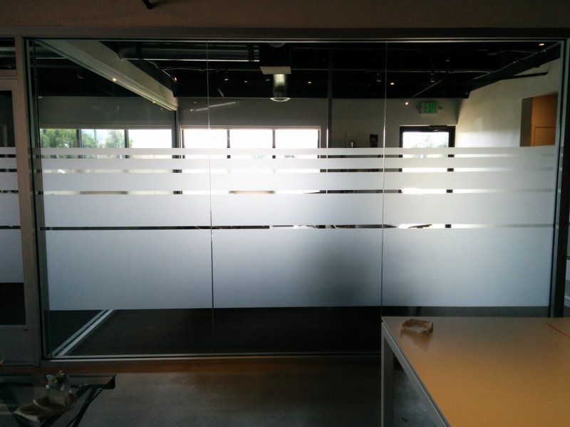 Office PrivacyUtilizing Frosted Vinyl for Window Graphics Front
