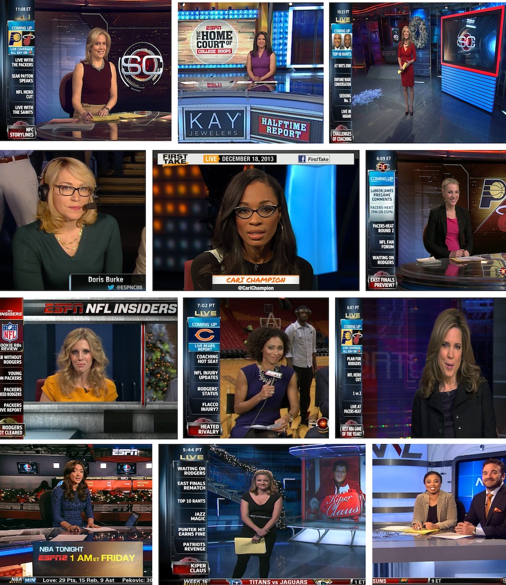 Prominent ESPN female commentators across the board on Wednesday ESPN