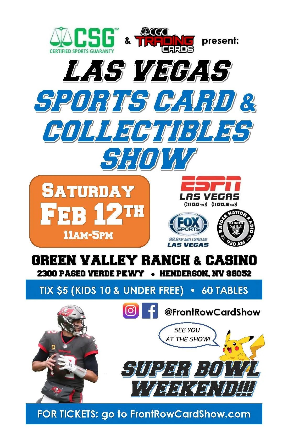 LAS VEGAS SPORTS CARD & COLLECTIBLES SHOW COMING TO LAS VEGAS Front