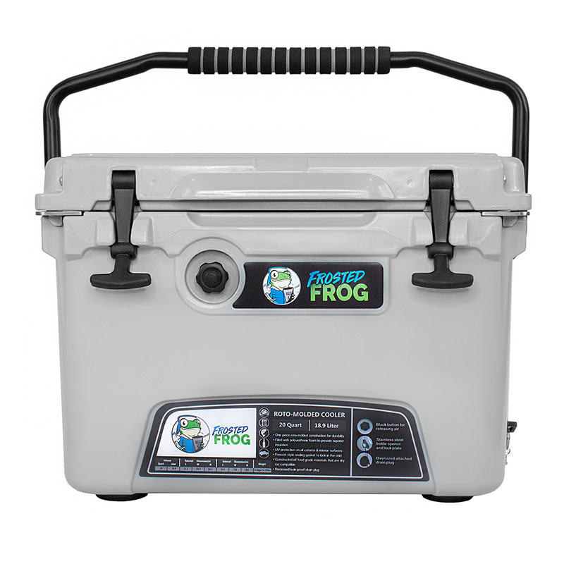 Frosted Frog 20QT Cooler Cool Gray, 20QT Frosted Frog