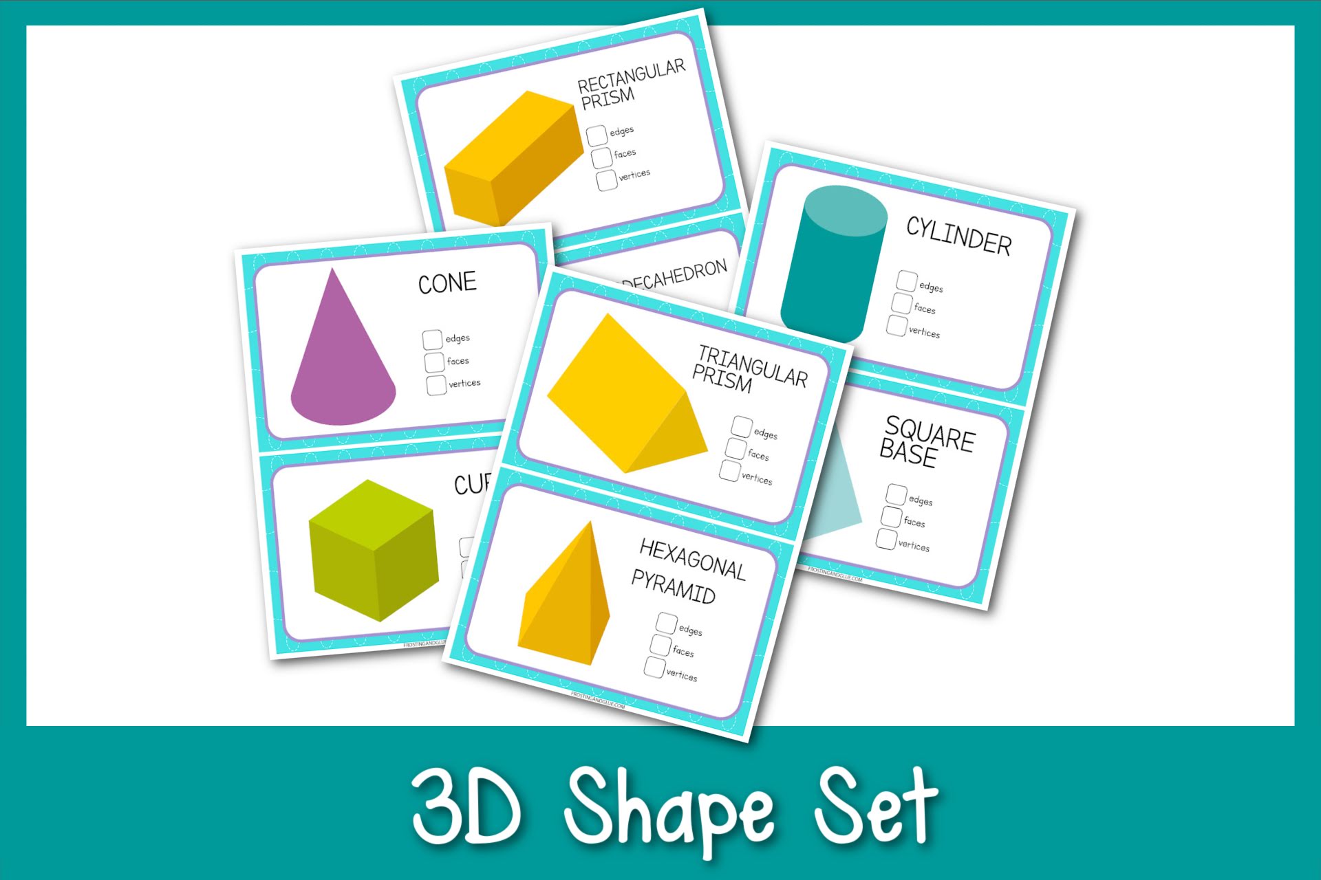 3D Shapes - Frosting and Glue Easy Desserts and Kid Crafts
