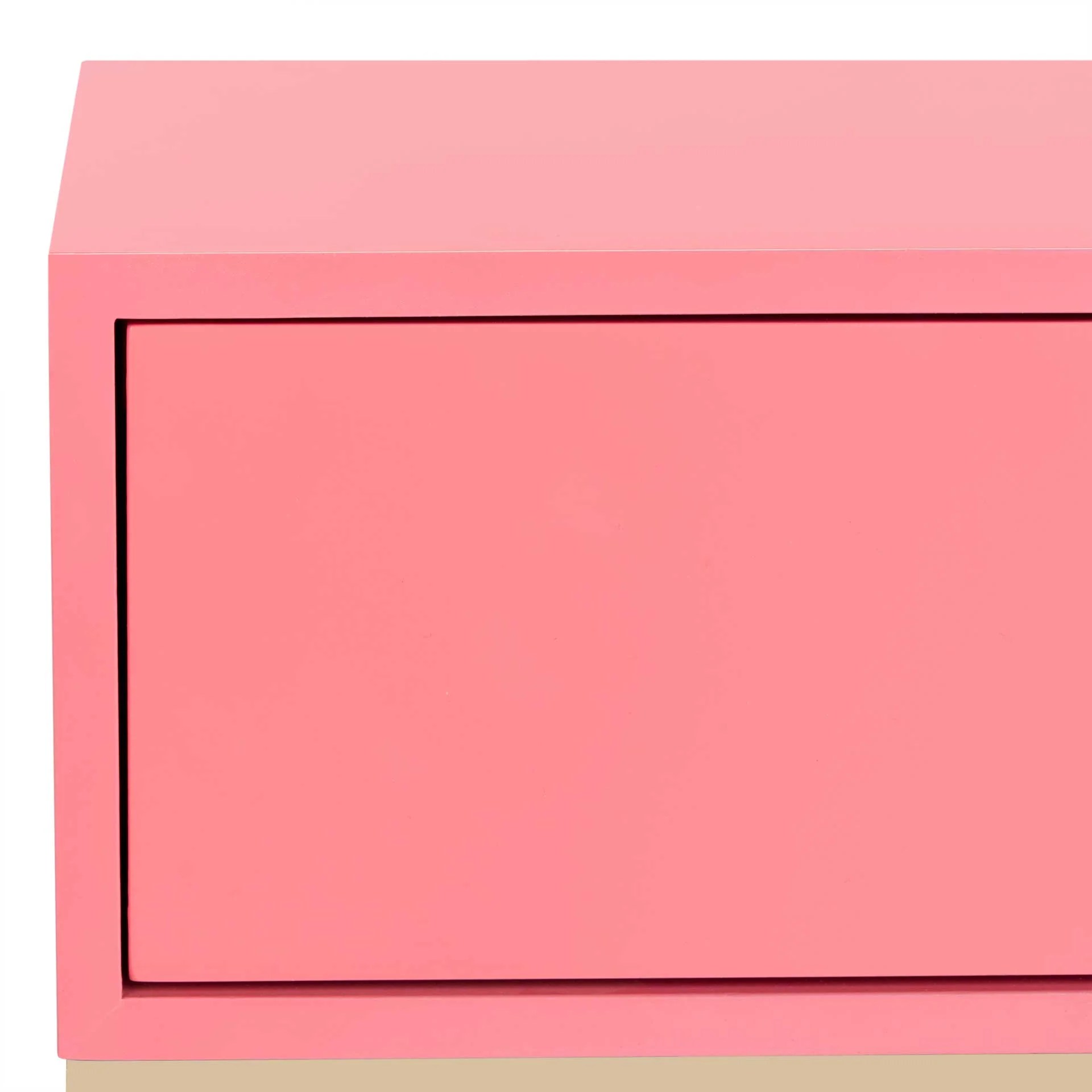 Zariah Modern Cross Leg Nightstand Pink