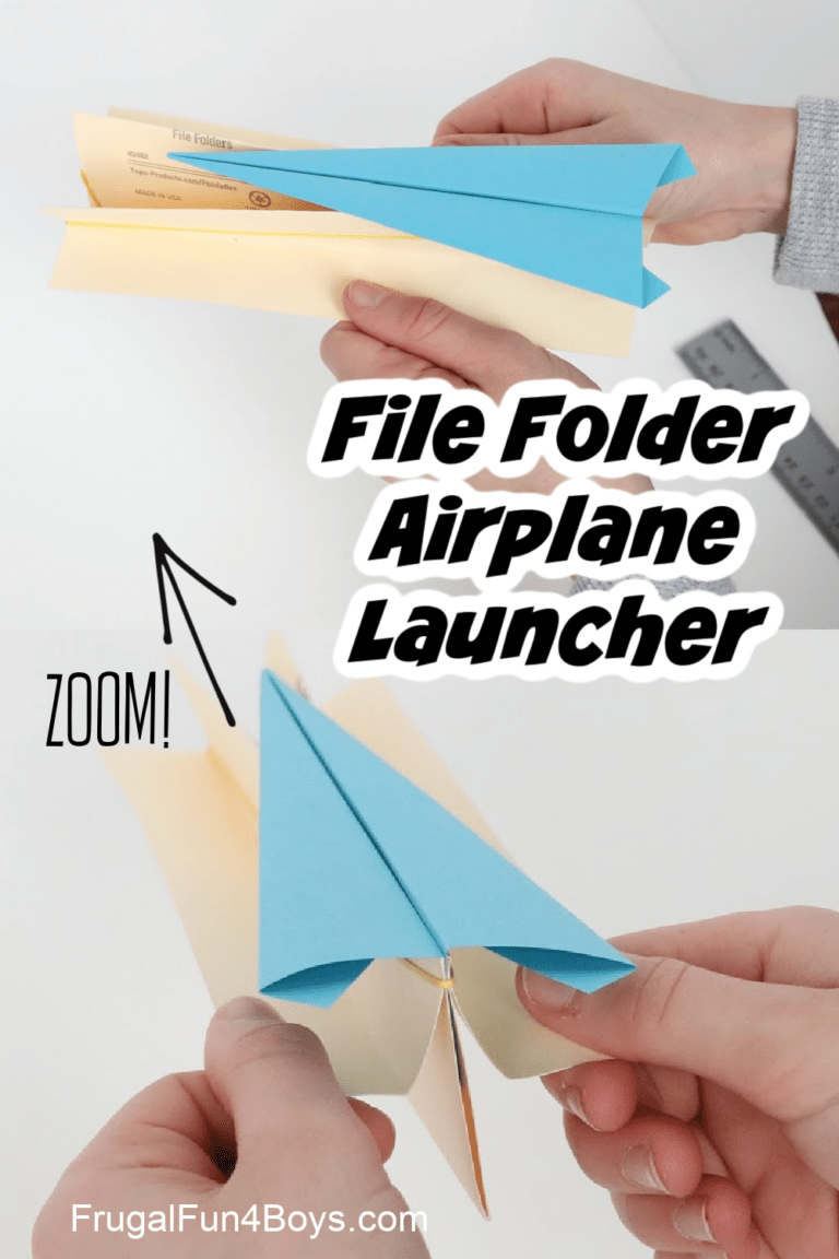 File Folder Paper Airplane Launcher Frugal Fun For Boys and Girls