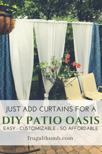 Just Add Curtains For Diy Patio Oasis Frugal Thumb