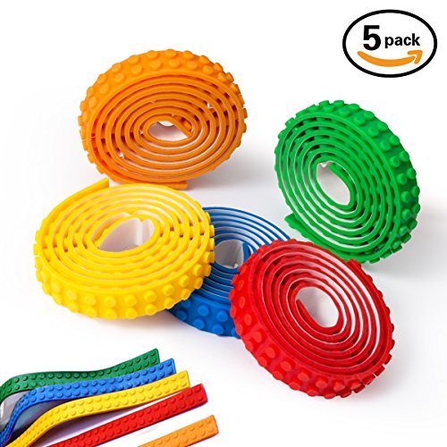 Block Tape, JoJoMooN 5 Rolls(3ft/Roll) Multicolor Silicone NonToxic Safe Tapes with Reusable