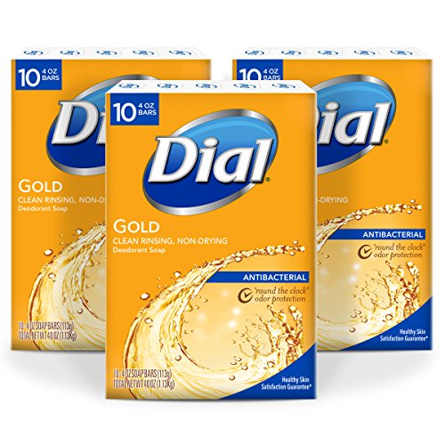 Dial Antibacterial Bar Soap, Gold, 4 Ounce, 30 Bars The FrumCare Store