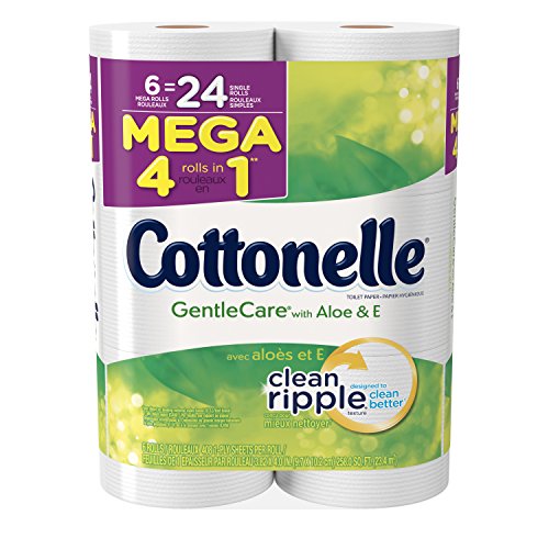 Cottonelle Gentle Care Toilet Paper, Sensitive Bath Tissue, Aloe
