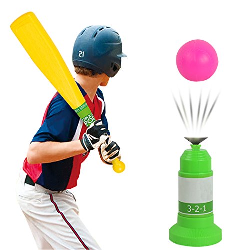 Kids Baseball Launcher Set,Training SemiAutomatic Launcher Baseball Set For Children With 3