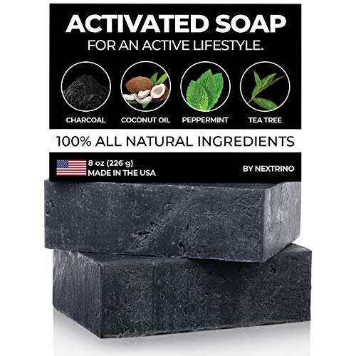 Activated Charcoal Tea Tree Soap with Peppermint! Made in the USA