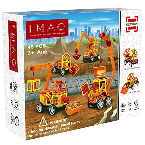 iMag Building Blocks IQ Builder Playset (45Pieces) STEM