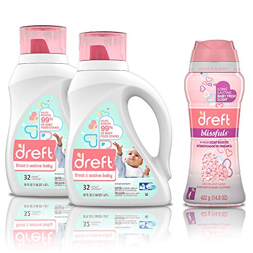 Dreft Stage 2 Active Hypoallergenic Liquid Baby Laundry Detergent for