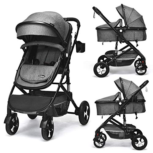INFANS Baby Stroller for Newborn, 2 in 1 High Landscape Convertible
