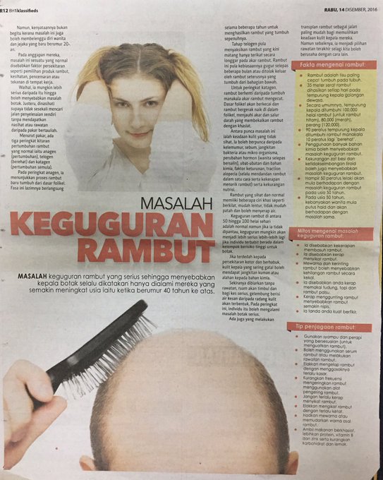 DAPATKAN PERTUMBUHAN RAMBUT SECARA SEMULAJADI DIJAMIN SELAMAT BUAT