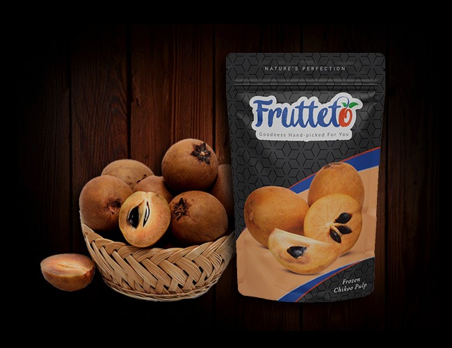 Frozen Chikoo Pulp Manufacturer, Supplier and Exporter Frutteto India