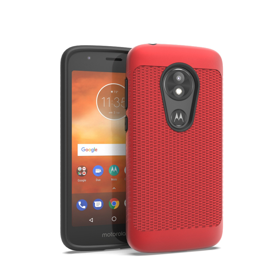 Motorola E5 Cruise/E5 Play Hybrid Weave Pattern Red – FR Wireless