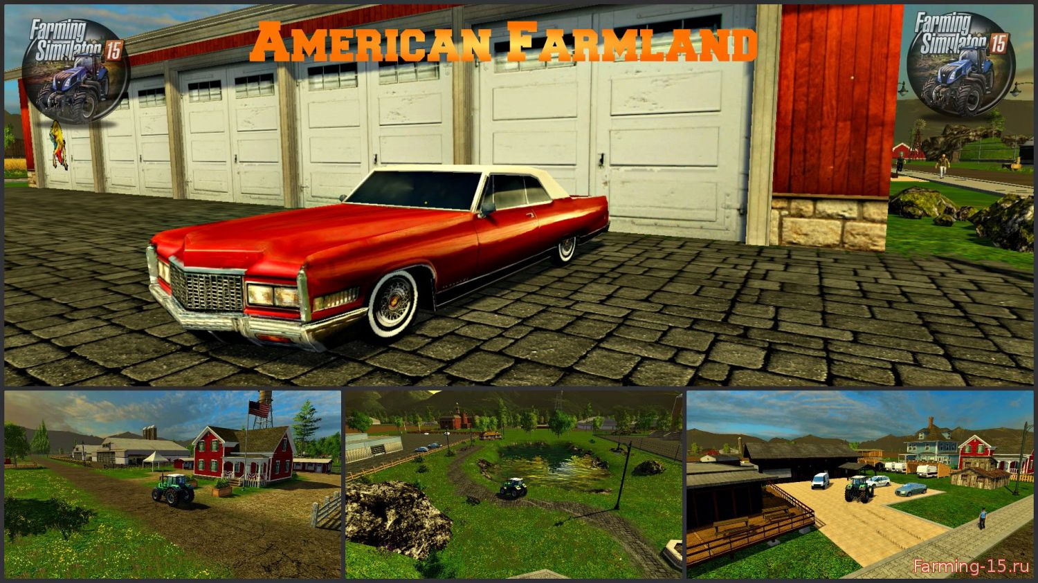 Карта Американская ферма для Farming Simulator 2015