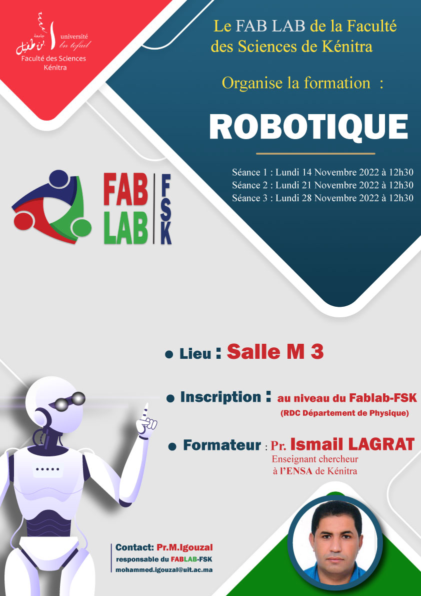 FABLABFSK Formation en ROBOTIQUE Faculté des Sciences