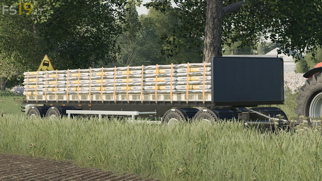 NMC Flatbed Trailer v 1.0 FS19 mods / Farming Simulator 19 mods