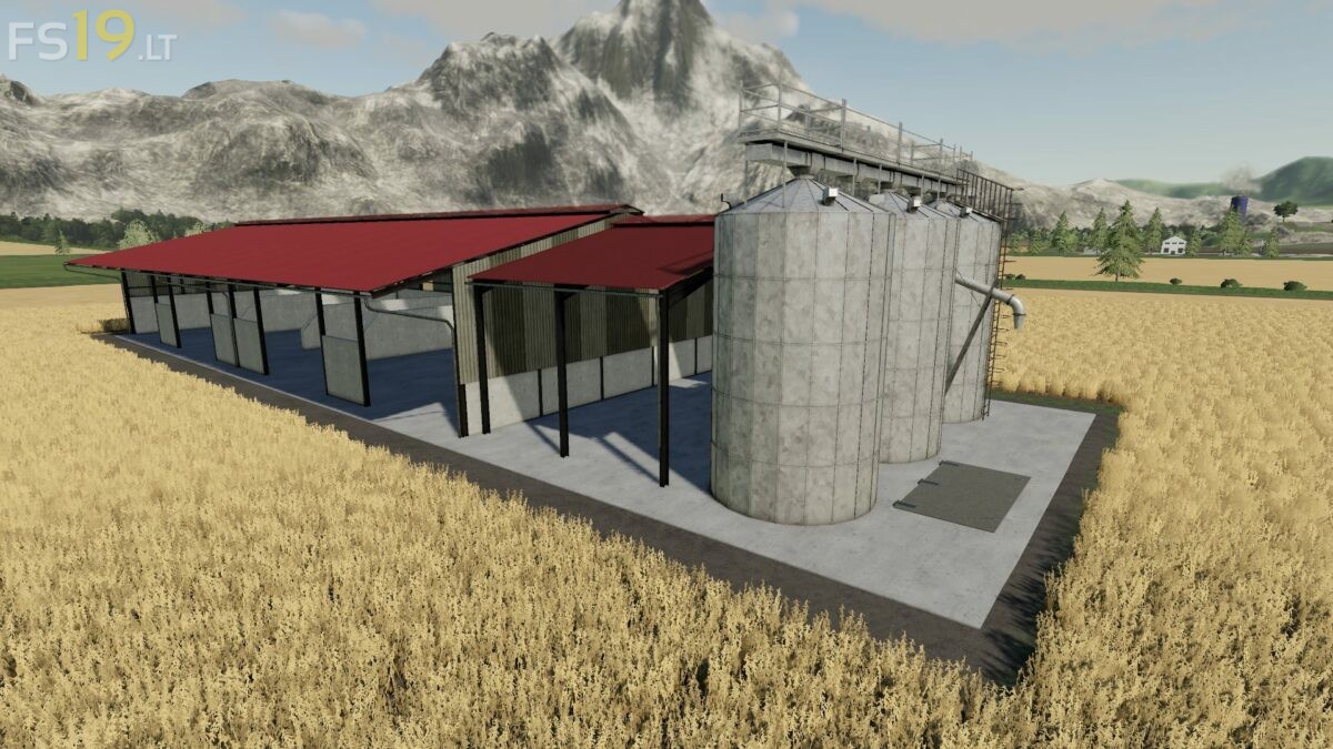Large Grain Silo v 1.0 FS19 mods / Farming Simulator 19 mods