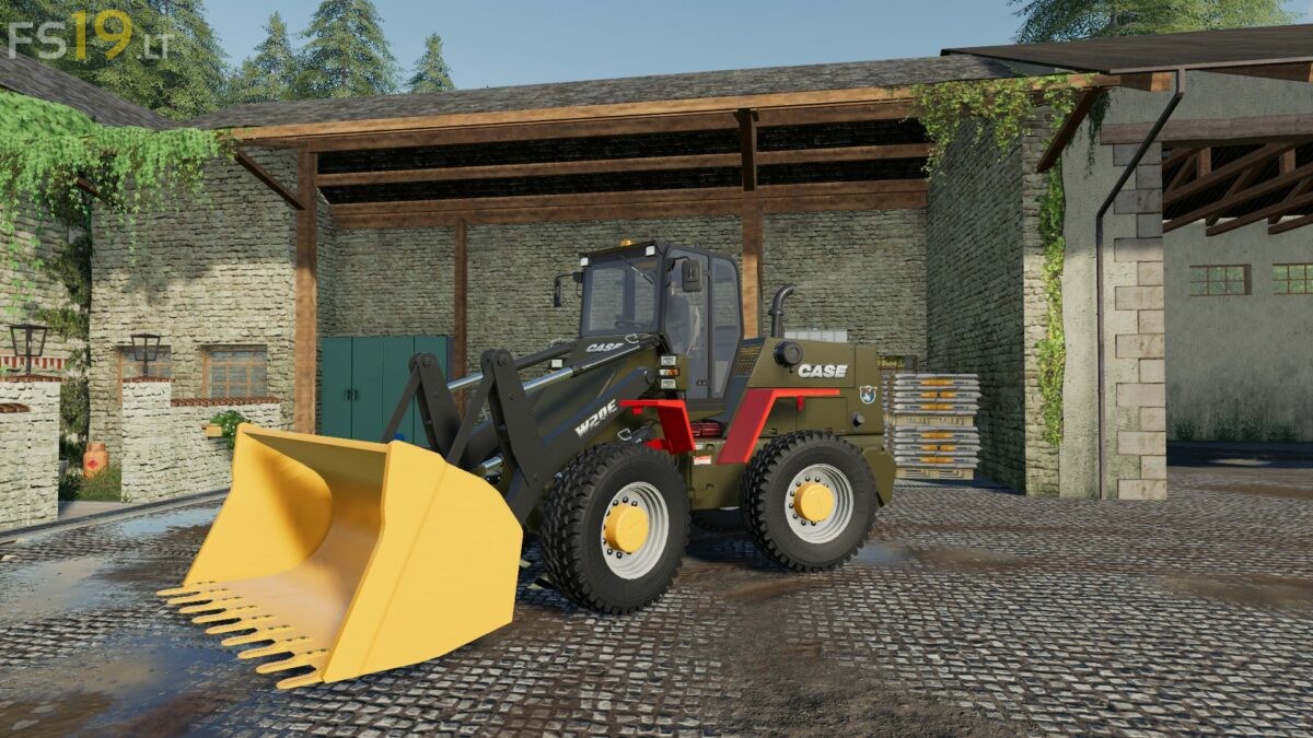 Case W20E Wheel Loader & Tools v 1.3 FS19 mods / Farming Simulator 19