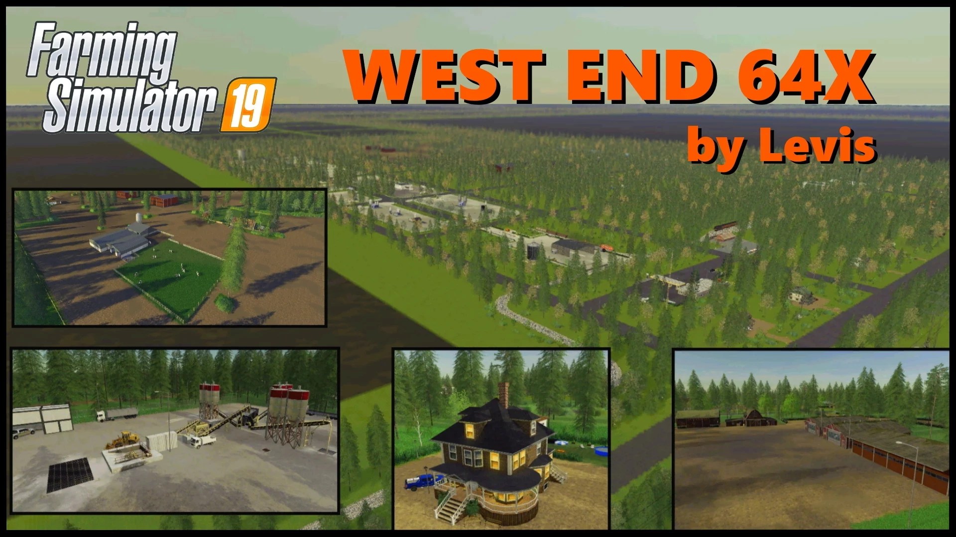 WESTEND 64X MAP V1.1.1 FS19 mod