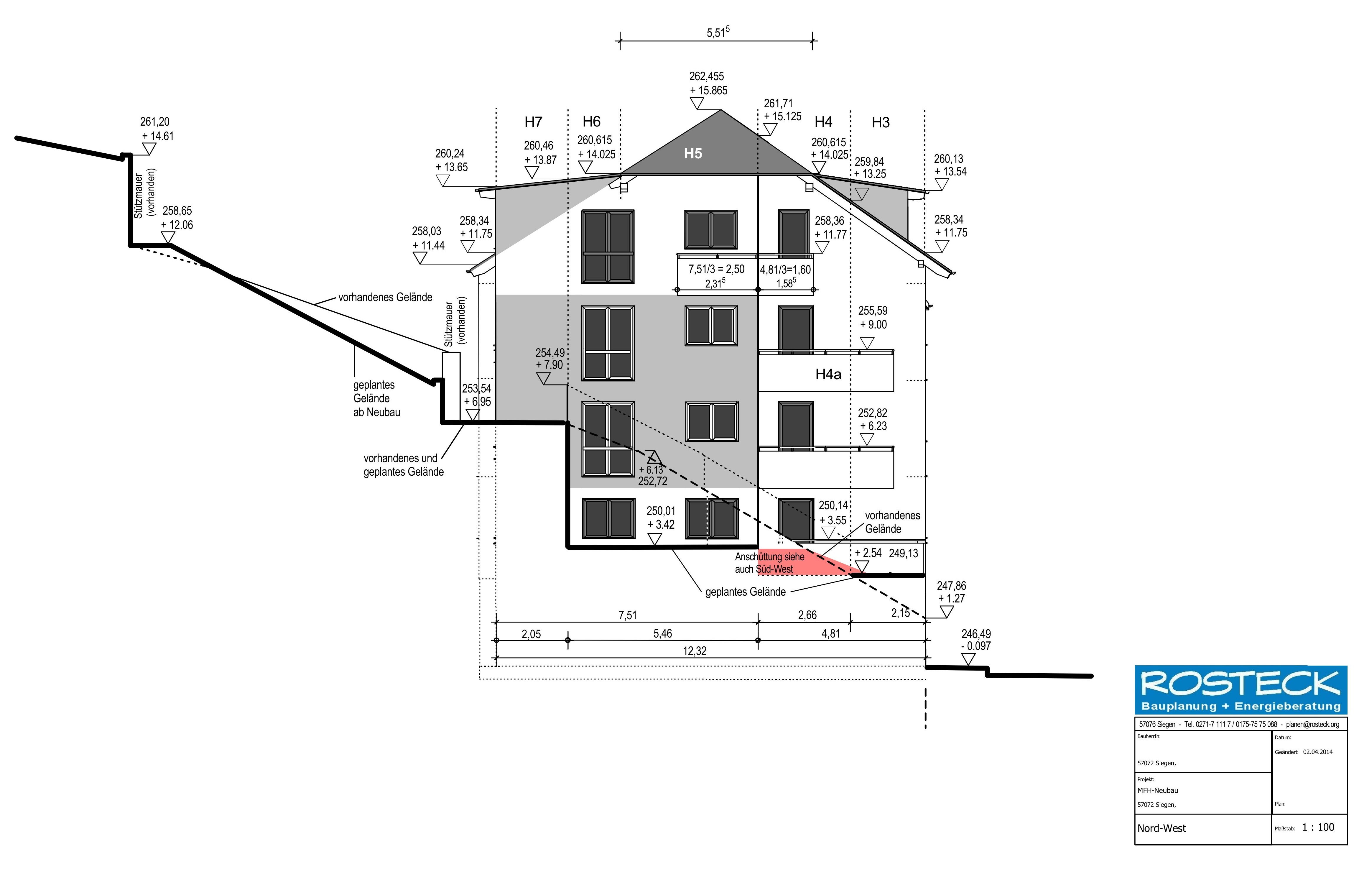Baugrund erschlossen noch mal vermessen lassen bei Neubau