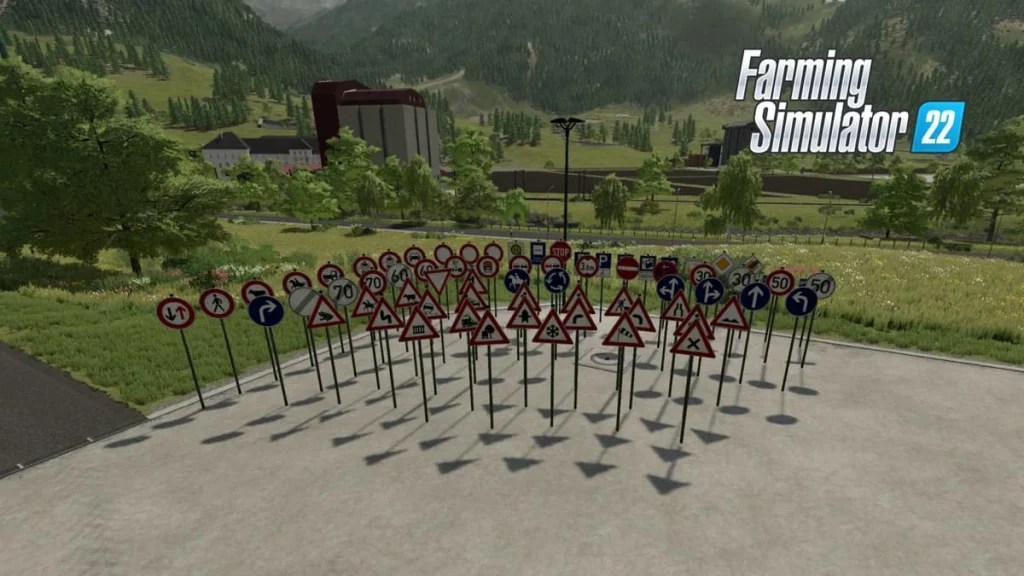 TRAFFIC SIGN PACK V1.1.0.3 FS22 mod