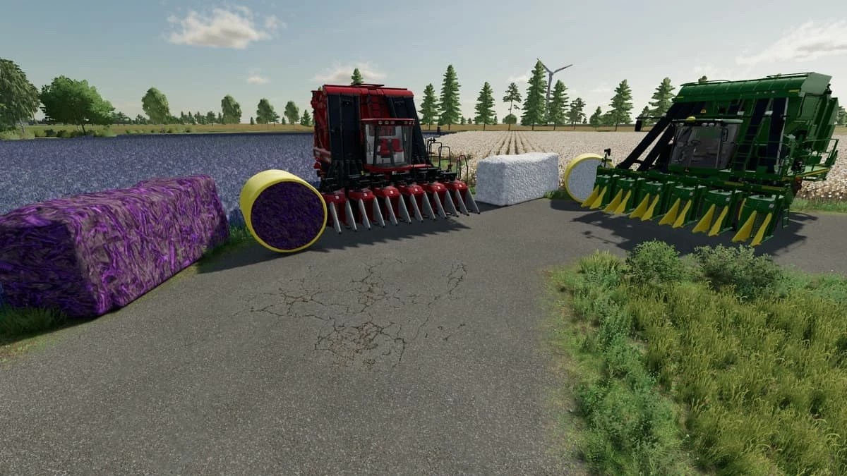 HARVESTER FOR COTTON AND LAVENDER V1.0 FS22 mod