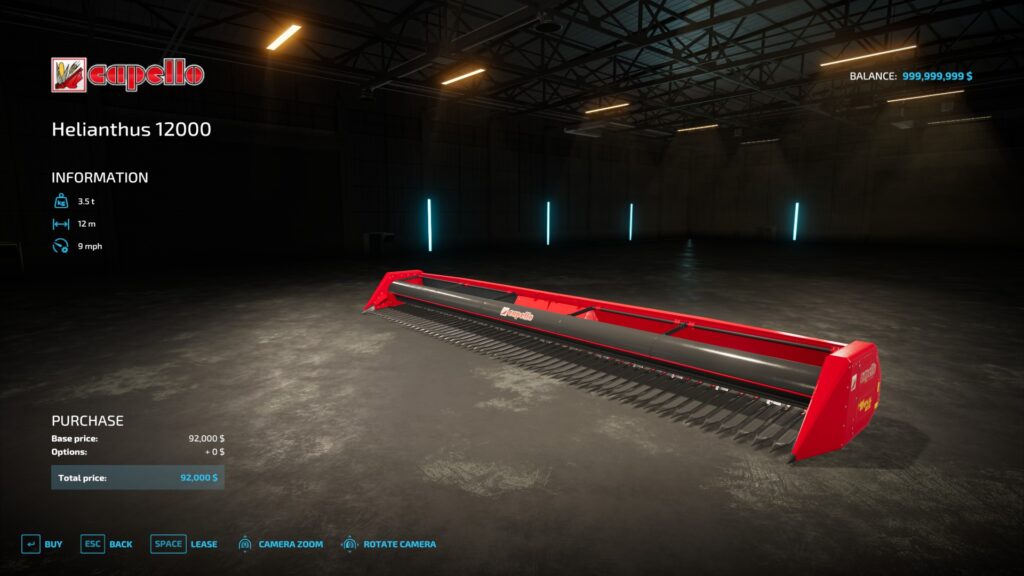 Multi helianthus12000 Header V1.0 FS22 mod