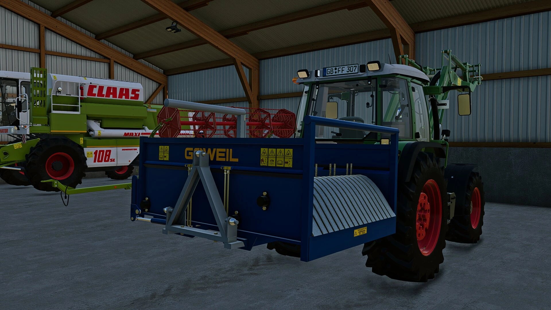 GOWEIL RBA ROUND BALE SHREDDER V1.0 FS22 mod