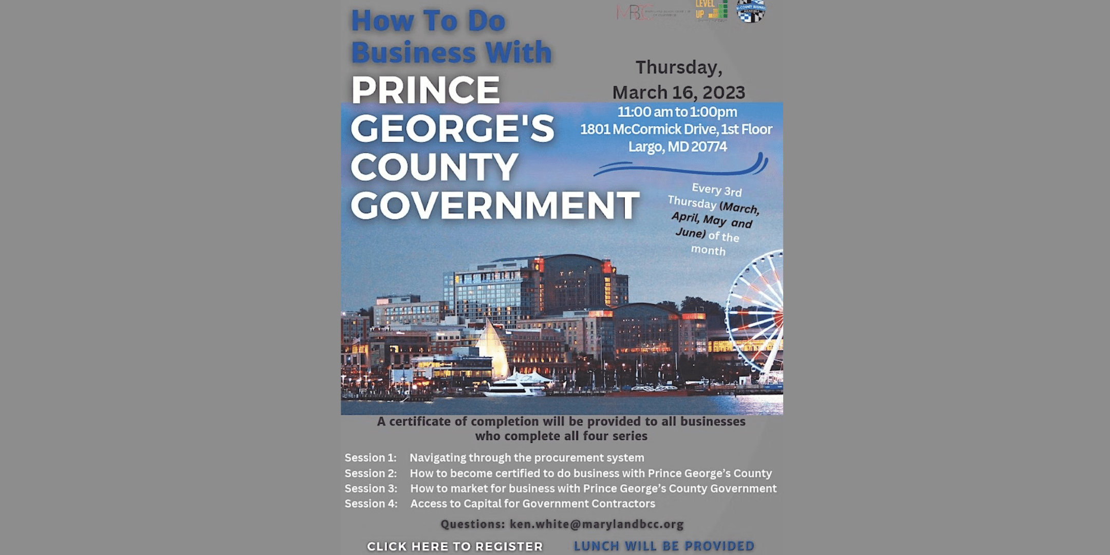 How to Do Business with Prince County Government FSC First