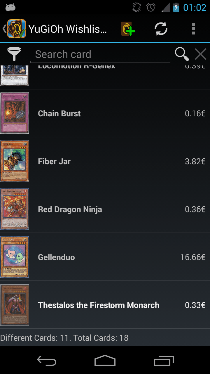 [Tool][+2.3][Free] YuGiOh Wishlist keep track of your wanted cards