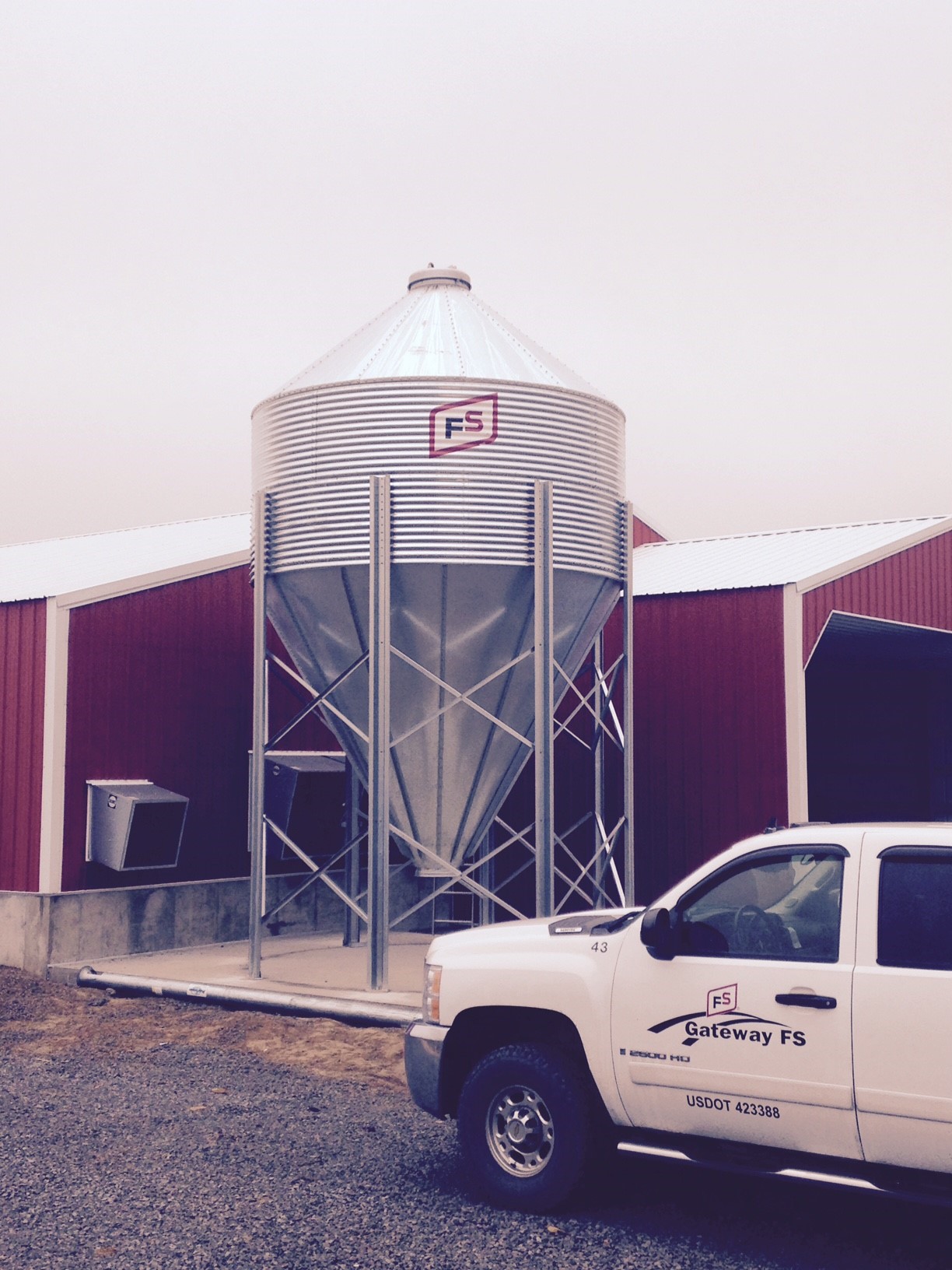 12' Diameter Brock Animal Feed System Installation FS Construction