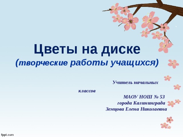 Презентация к уроку технологии. Работа с пластилином. Цветы на диске