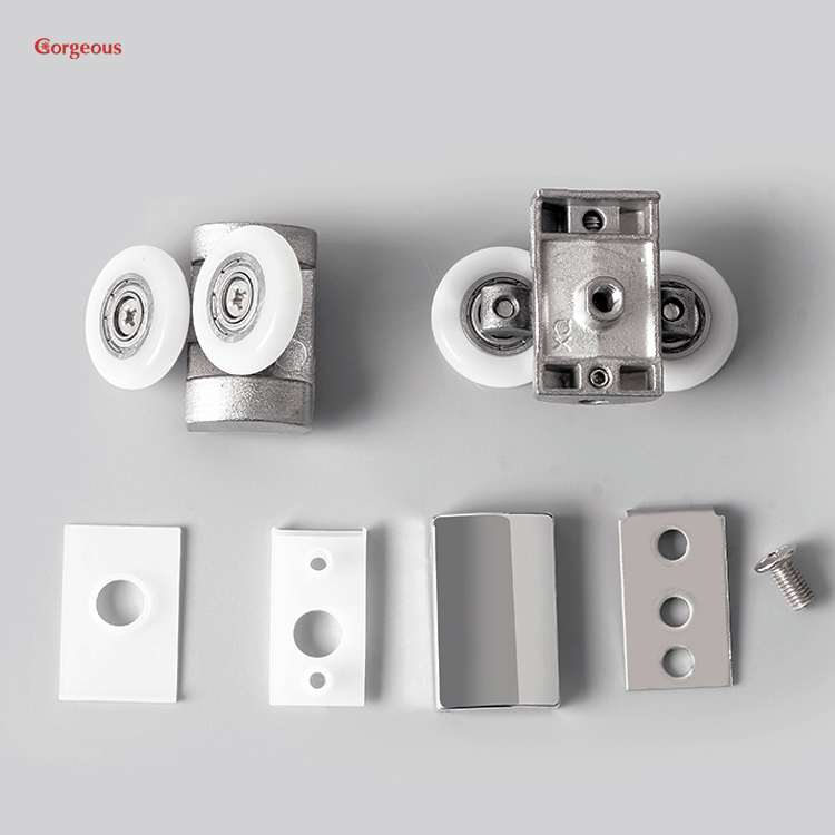 shower room wheels glass hanging runners enclosures pulley curved