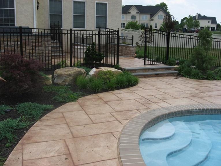 Portfolio STAMPED CONCRETE Swimming Pool Designers & Builders in