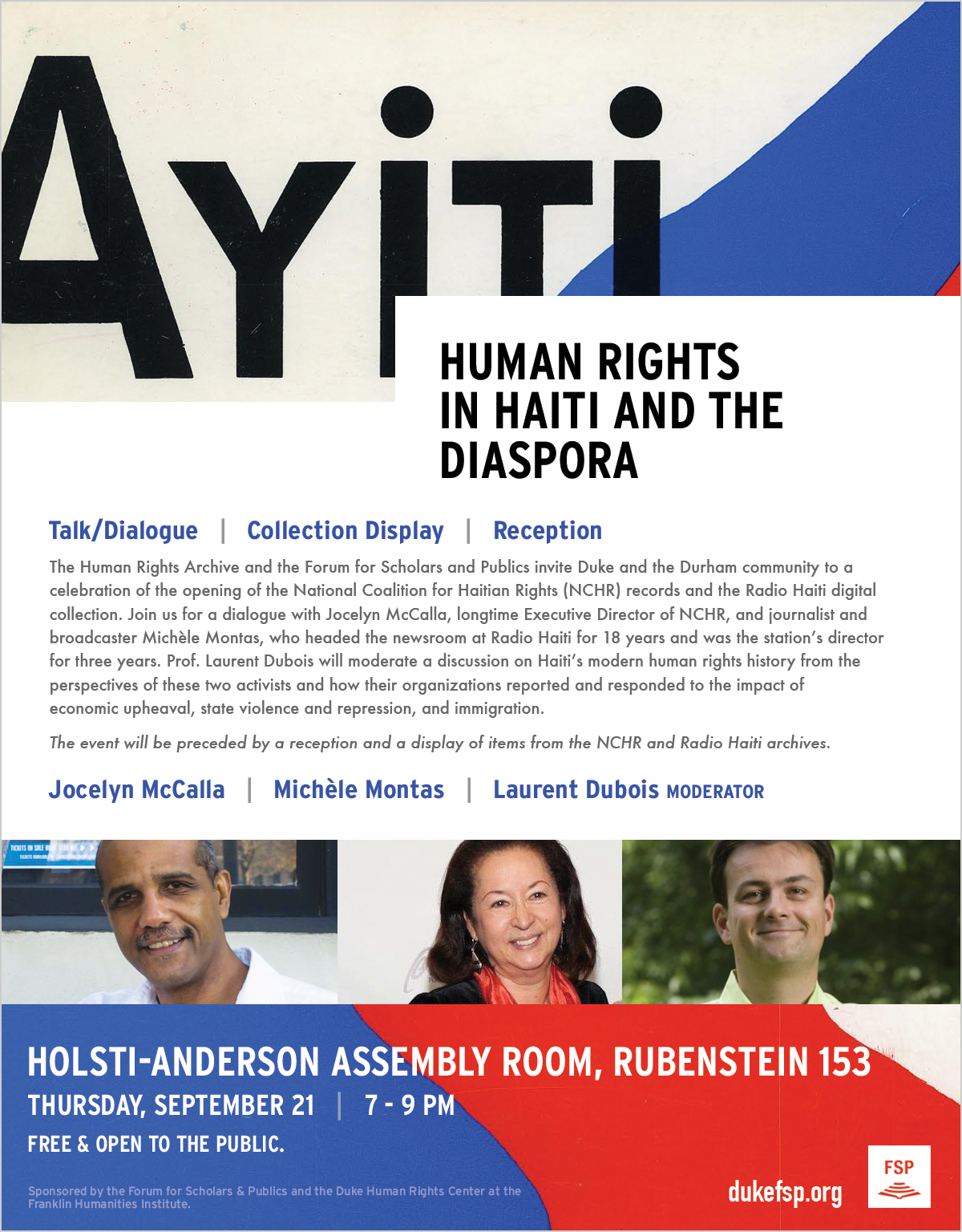 Human Rights in Haiti and the Diaspora Duke Forum for Scholars and