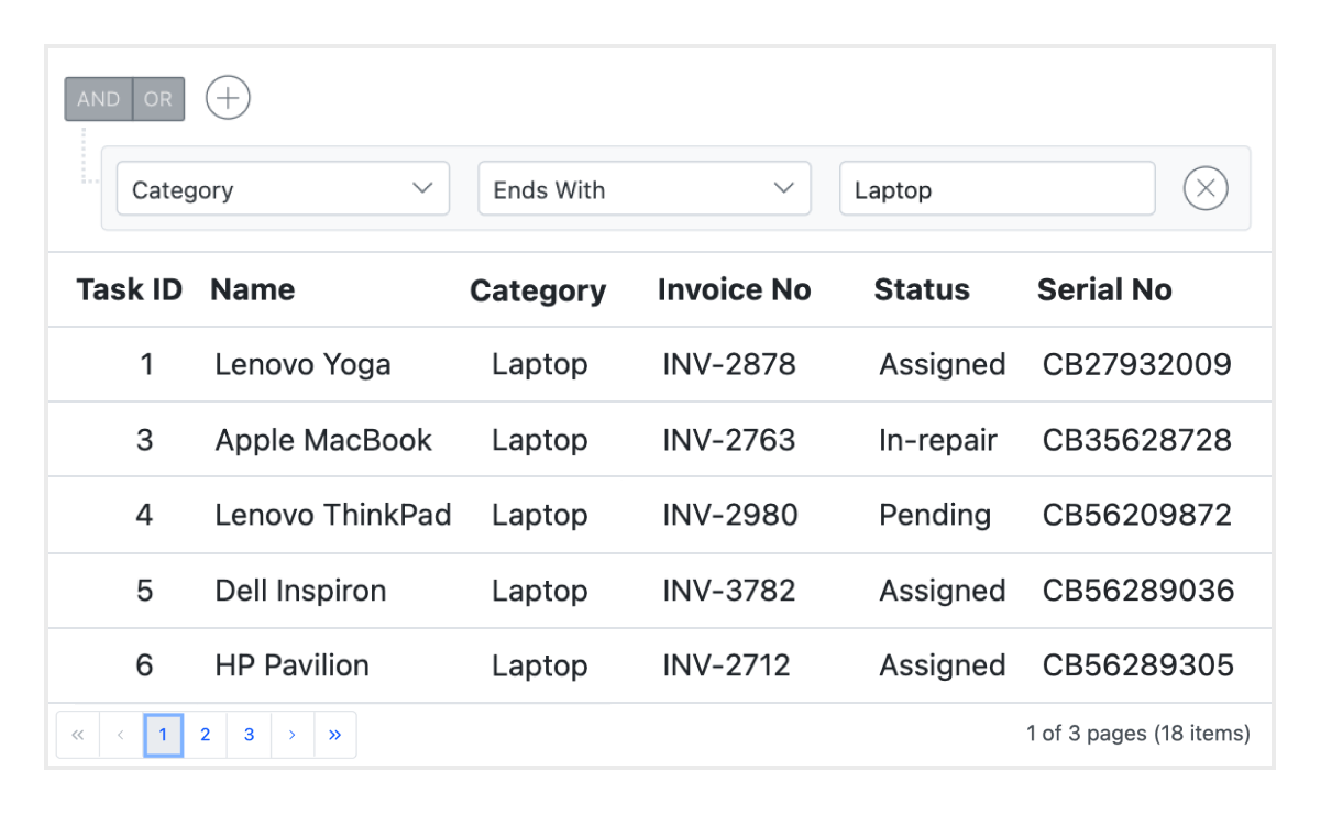 JavaScript Query Builder HTML5 Query Builder Syncfusion