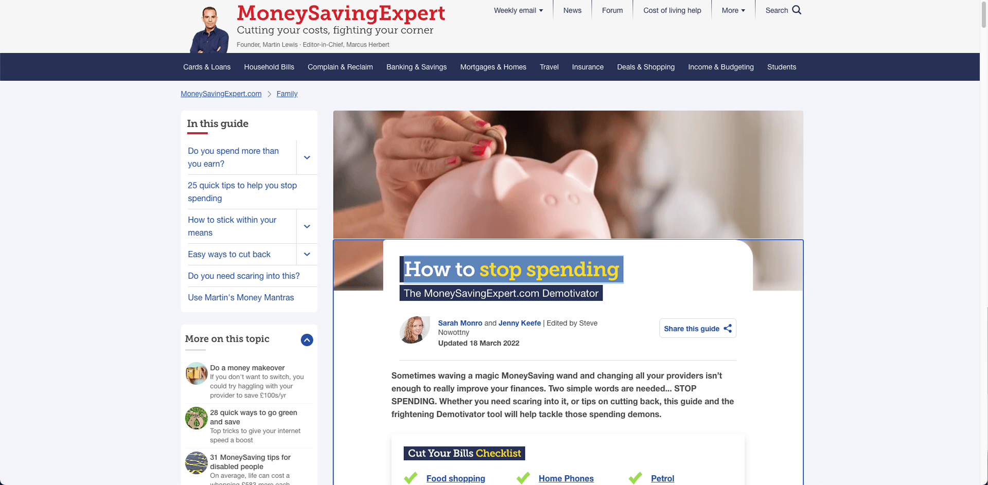 How to not run out of money FT FLIC