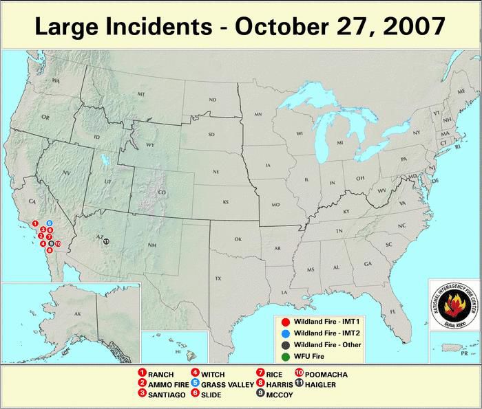 Nifc Large Fire Map Current National Wildfire Maps and Conditions