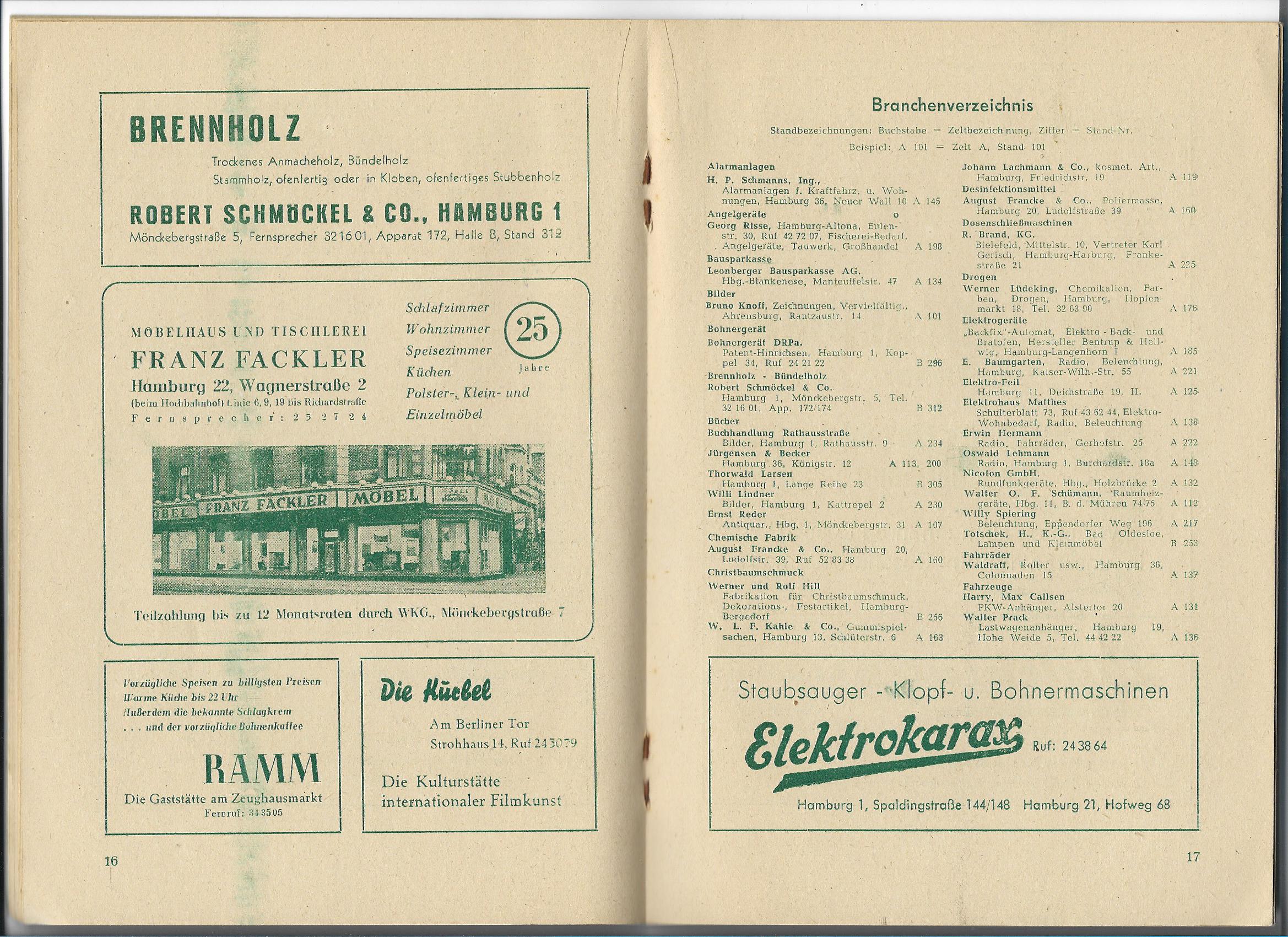 C4239 Hamburg Altona Weihnachts Verkaufs Messe 1948 32 Seiten Martin Bernhard Ansichtskartenshop