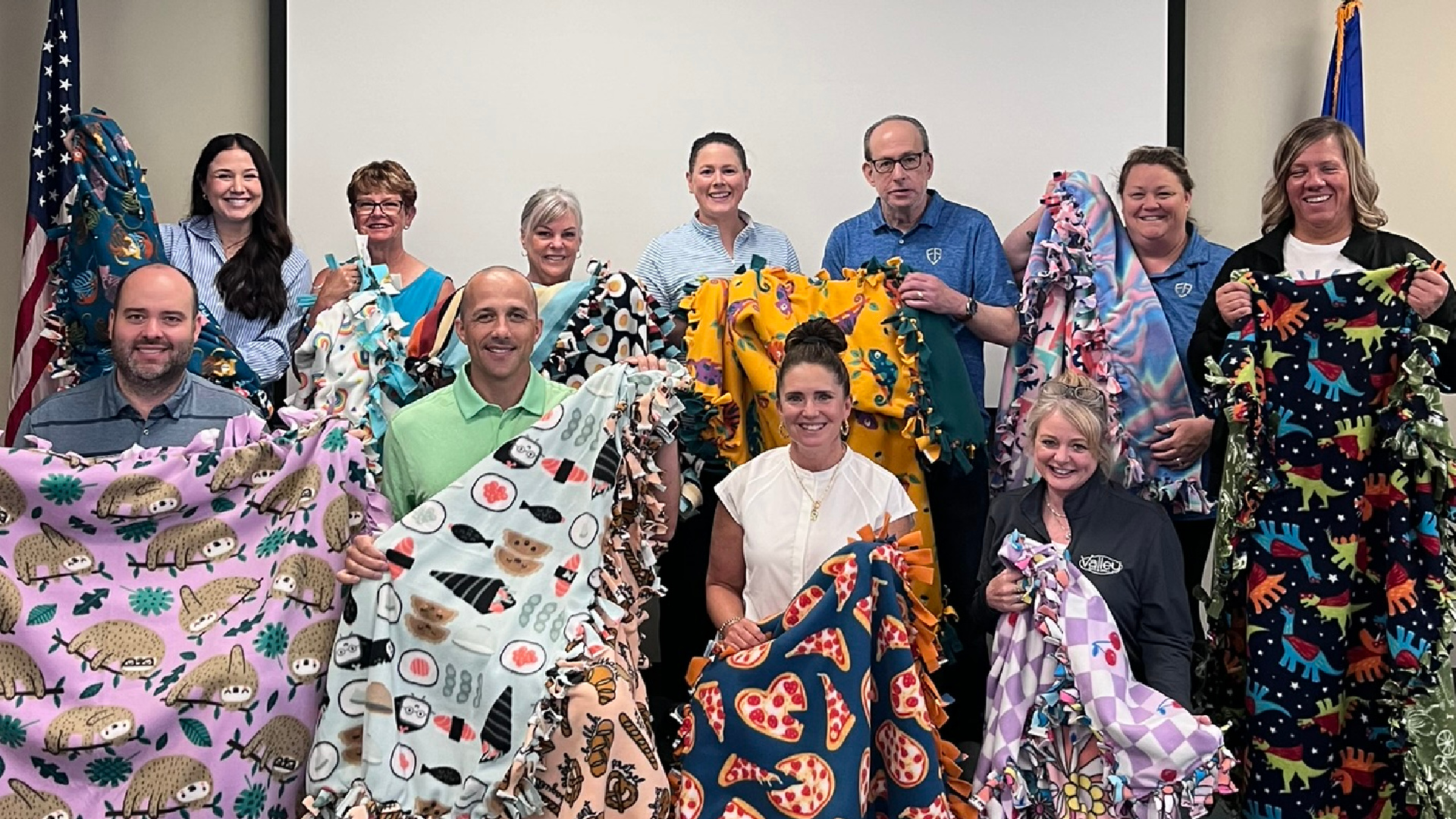 Creating Blankets for Children at Children's Home Society of Minnesota