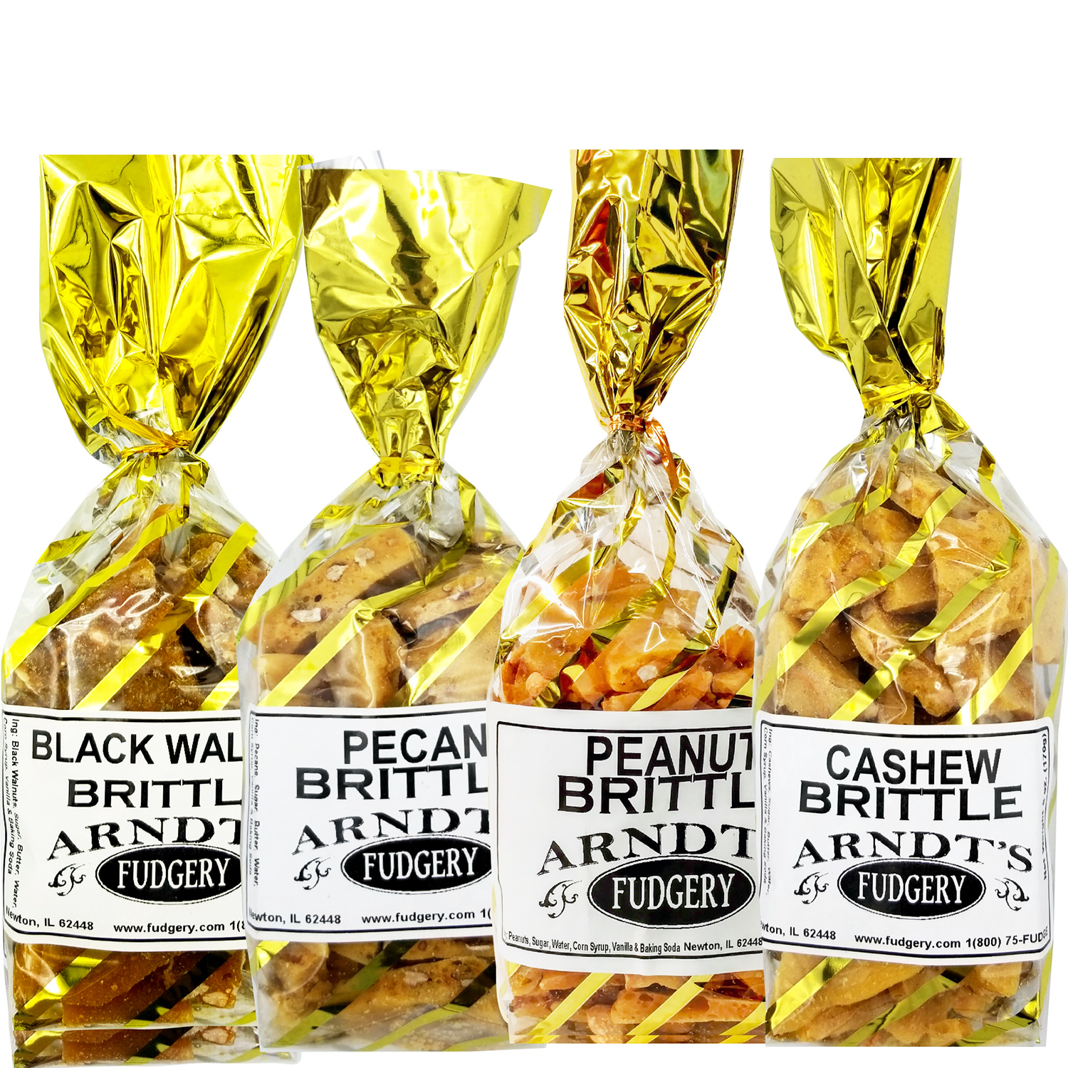 Hand Made Brittle 6 oz. Bag (4 bags) Arndt's Fudgery LLC