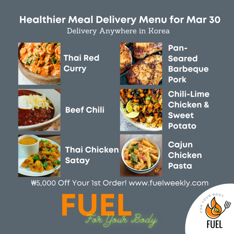 FUEL Weekly Healthy Meal Delivery Menu March 30 Fuel Weekly