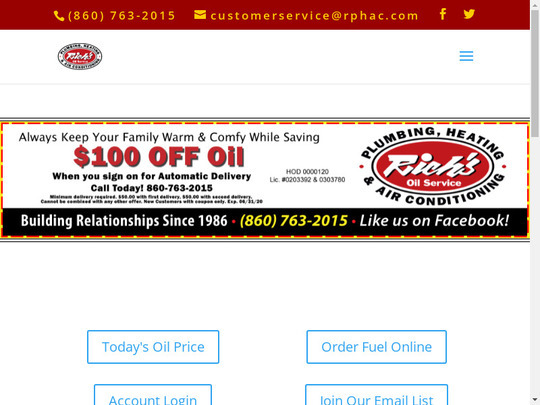 Save $ on Heating oil | Richs Oil / Rich's Oil, CT, 06082 | fuelwonk