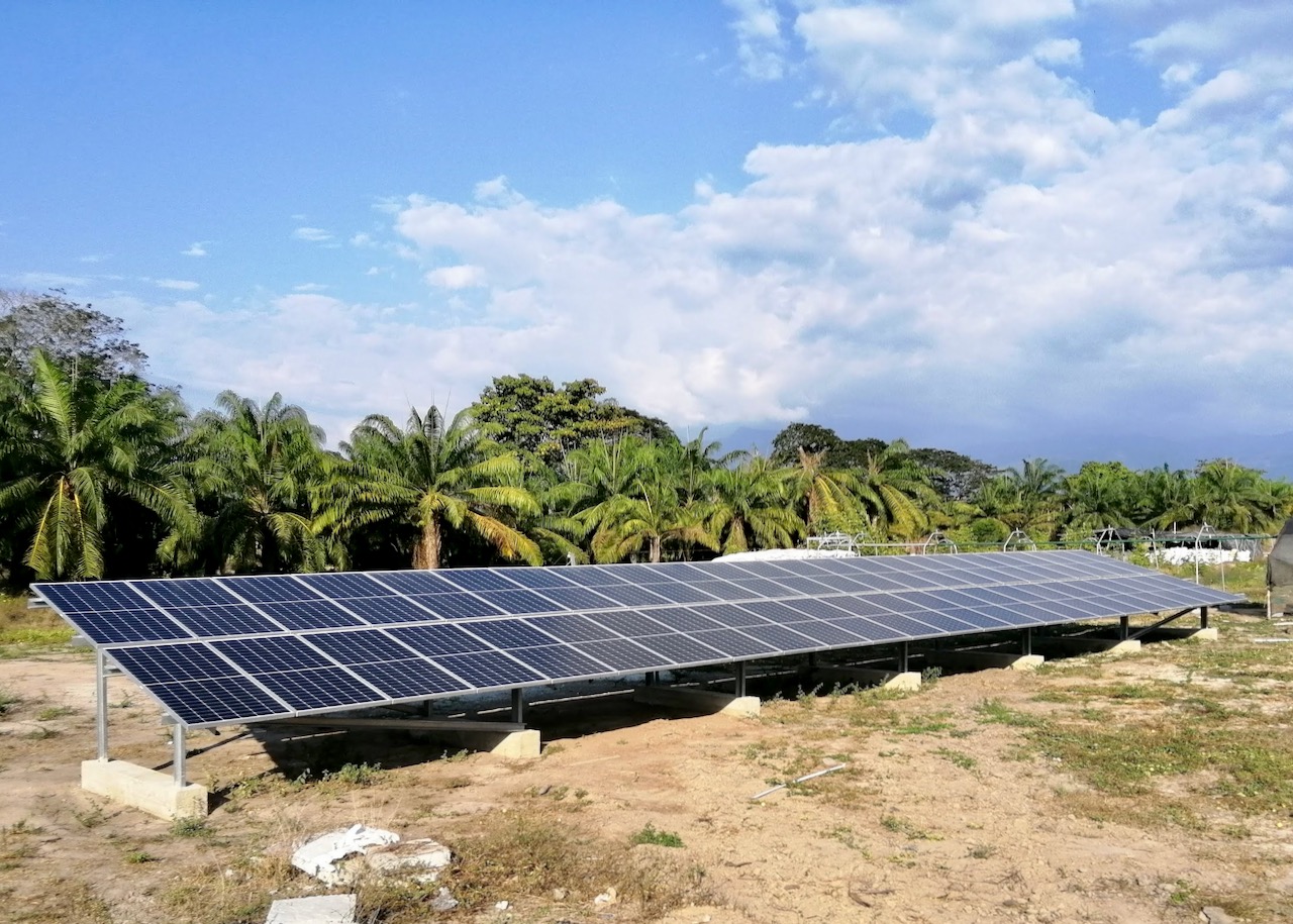 Finca bananera con paneles solares Proyectos Fuera de Red